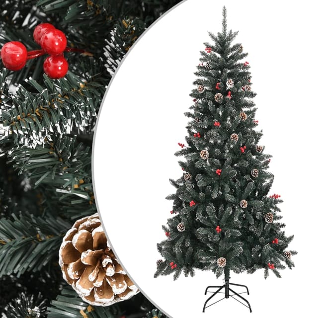 Künstlicher Weihnachtsbaum Mit Ständer Grün 240 Cm Pvc