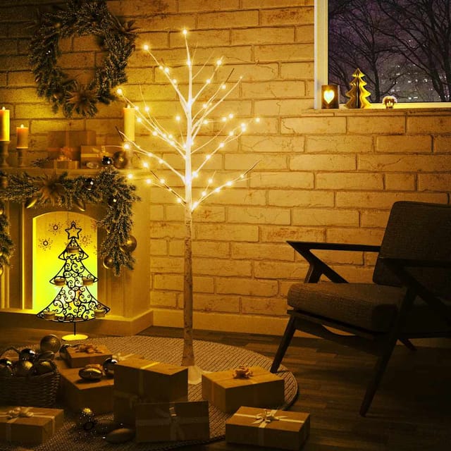 Led-birke Warmweiß 72 Leds 150 Cm