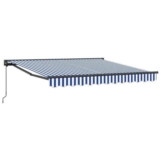 Maison Exclusive - Manuelle Markise 3,5 X 2,5 M Blau-weiß Gestrei
