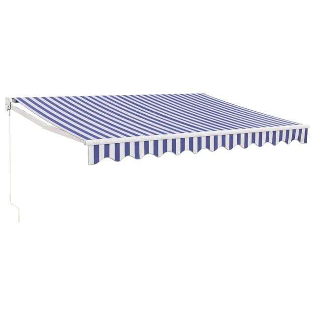 Maison Exclusive - Manuelle Markise 3 X 2,5 M Blau-weiß Gestreift