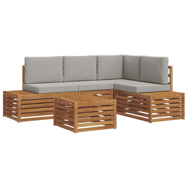 Maison Exclusive - Outdoor-sofagarnitur 5 Stk. Massives Akazienho