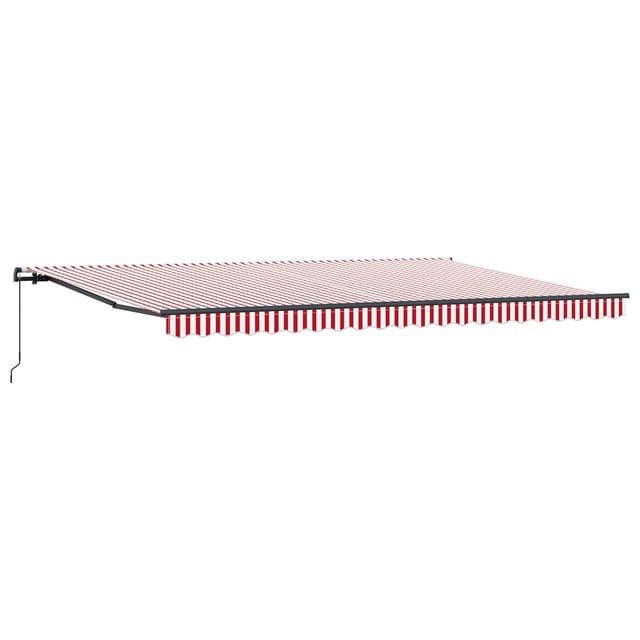 Maison Exclusive - Manuelle Markise 5 X 3 M Rot Und Weiße Streife