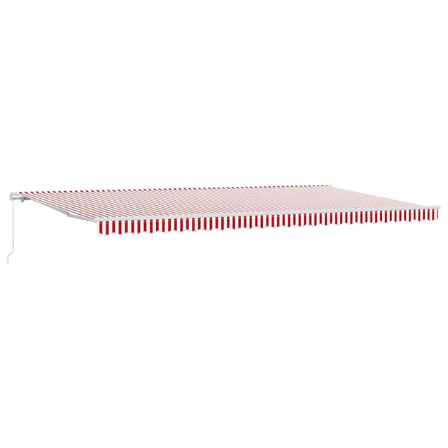 Maison Exclusive - Manuelle Markise 6 X 3 M Rot Und Weiße Streife