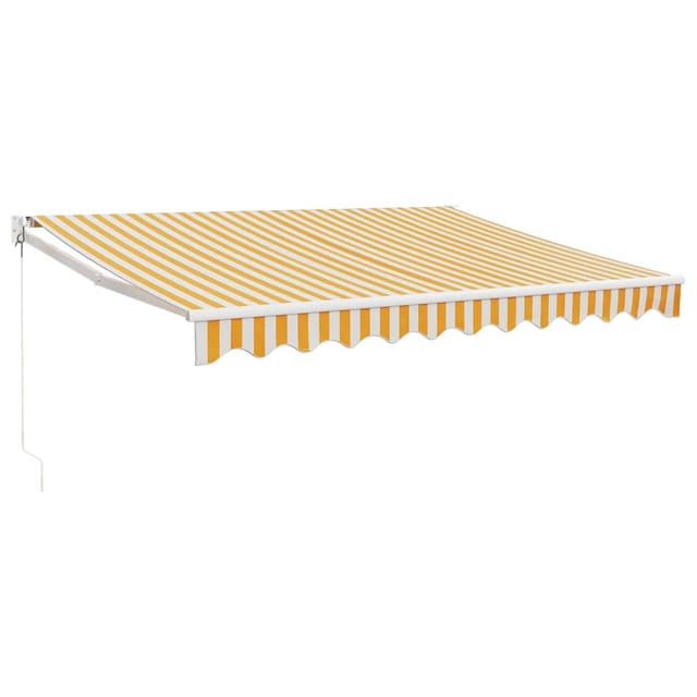 Maison Exclusive - Manuelle Markise 3,5 X 2,5 M Gelb Und Weiß Ges
