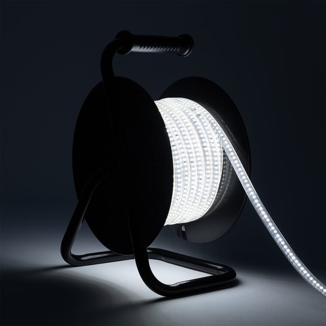 Led Streifen 220v Mit 25m Rolle 10 W/m 1000 Lm/m Ip65 Für Baustellen Und Veranstaltungen 6000k Kaltweiß 25 M
