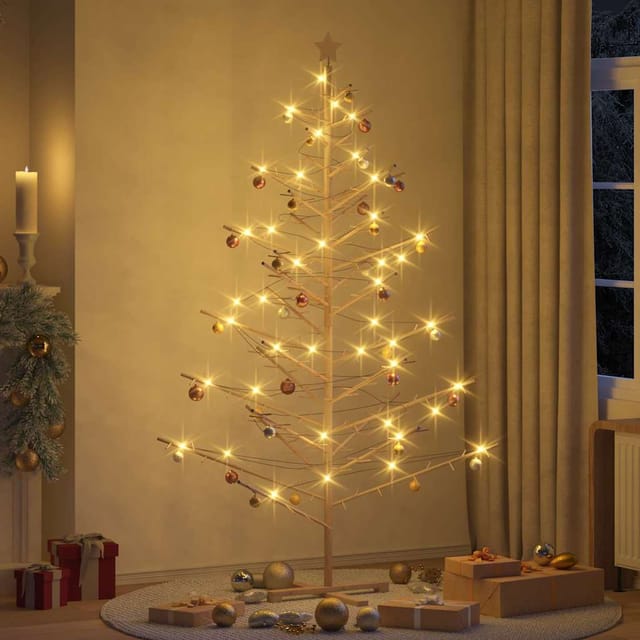 Holz Weihnachtsbaum Natur 210 Cm Massives Kiefernholz