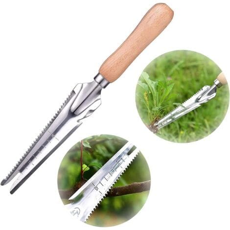 Bunthaus Outil De D ésherbage Manuel Désherbeur À Main En Acier Inoxydable Avec Mesure Outil De Désherbage Manuel À Poignée