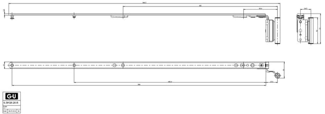 Gu Scherenarm Uni-jet M 6 Din Rechts 9mm Ffb 1201-1600mm 6-31486-18-r-1