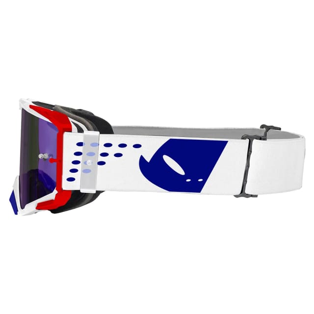 Ufo 2025/09 Skibrille Core 2.0, Farbe Weiß/rot, Blaue Linse