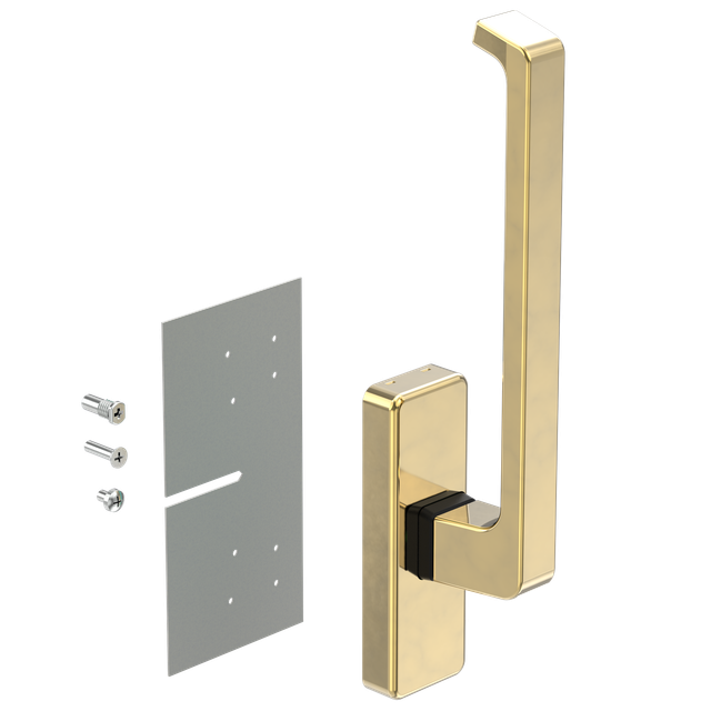 Gu 966 Drehgriff Dirigent M. Aussperrsicherung K-12920-00-l-b Links Messing Poliert (gelb)