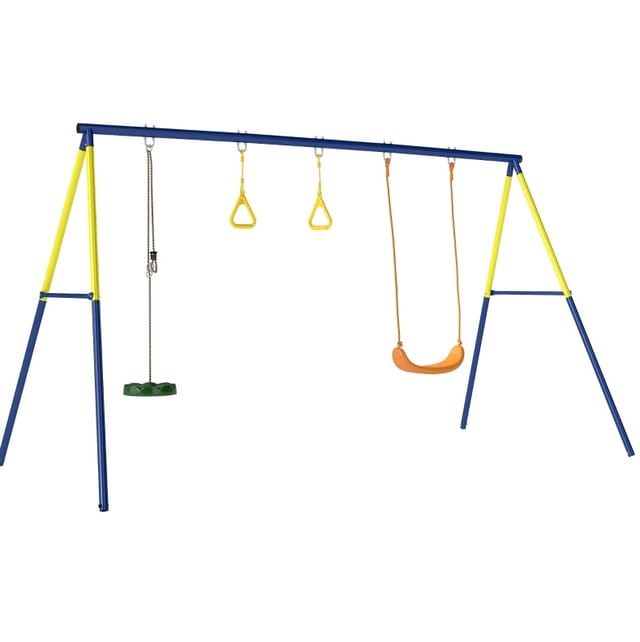 3-in-1-kinderschaukel Aus Stahl, 285 X 160 X 181 Cm, Bis 150 Kg, Homvra