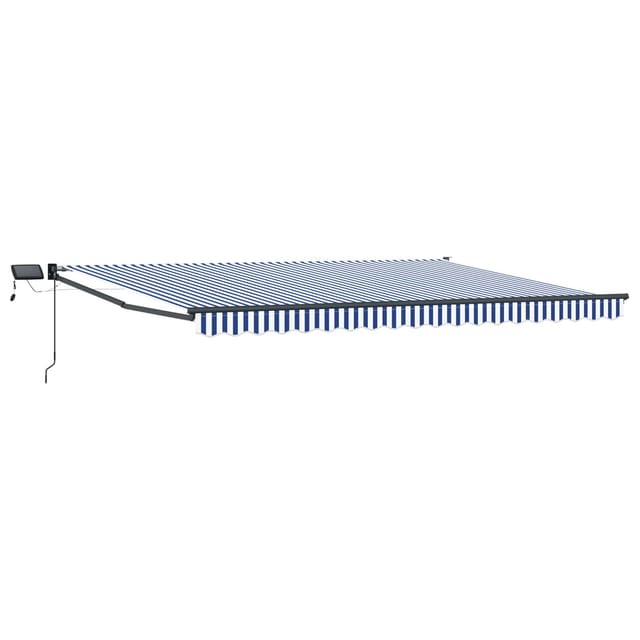 Maison Exclusive - Manuelle Markise Mit Solar-led 5 X 3 M Blau-we