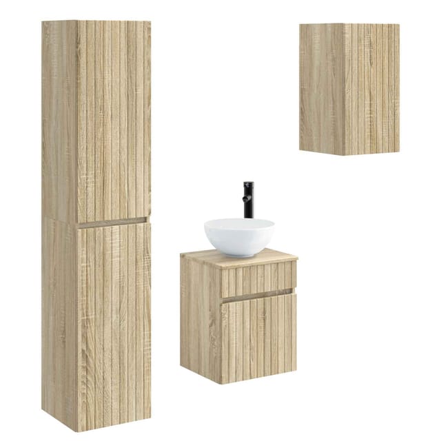Maison Exclusive - Badezimmerschrank-set 3 Stk. Sonoma-eiche 33 X