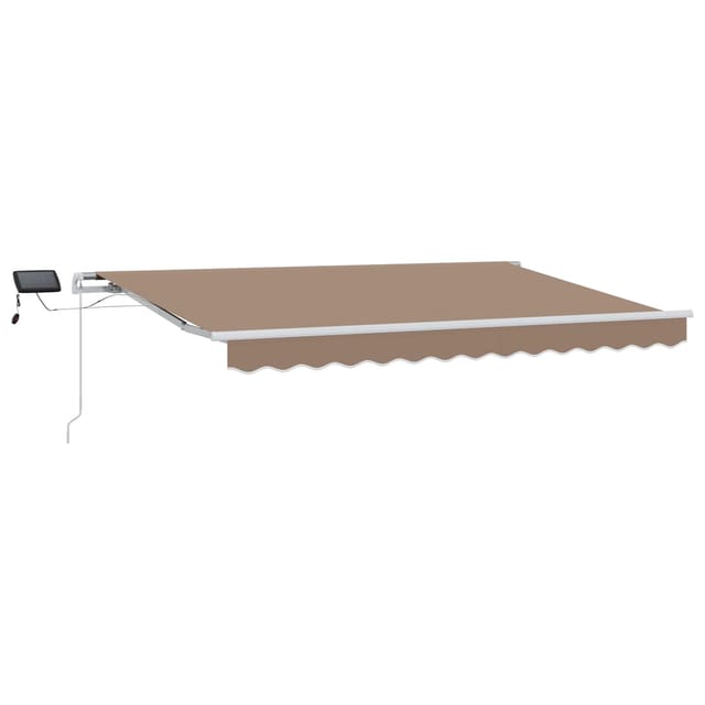 Maison Exclusive - Manuelle Markise Mit Solar-led 4 X 3,5 M Taupe