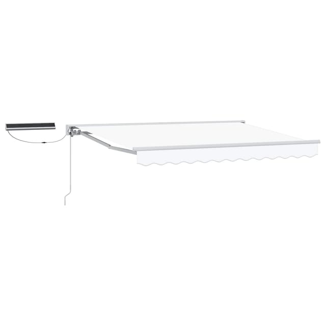 Maison Exclusive - Elektrische Solarmarkise 3,5 X 2,5 M Weiß 100%