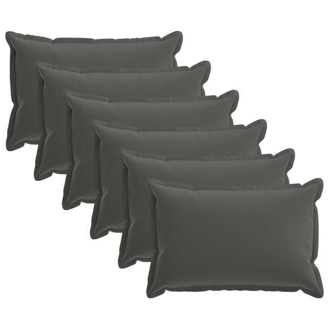 Kissen 6 Stk. Houten Anthrazit 40 X 60 Cm Polyester Vidaxl
