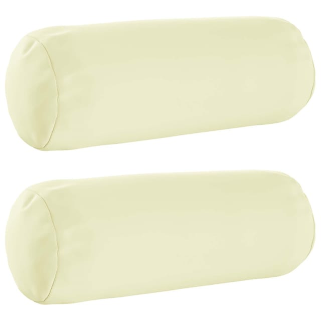 Kissen 2 Stk. Heerlen Creme Ø 15 X 40 Cm Polyester Vidaxl