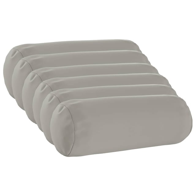 Kissen 6 Stk. Heerlen Grau Ø 15 X 40 Cm Polyester Vidaxl