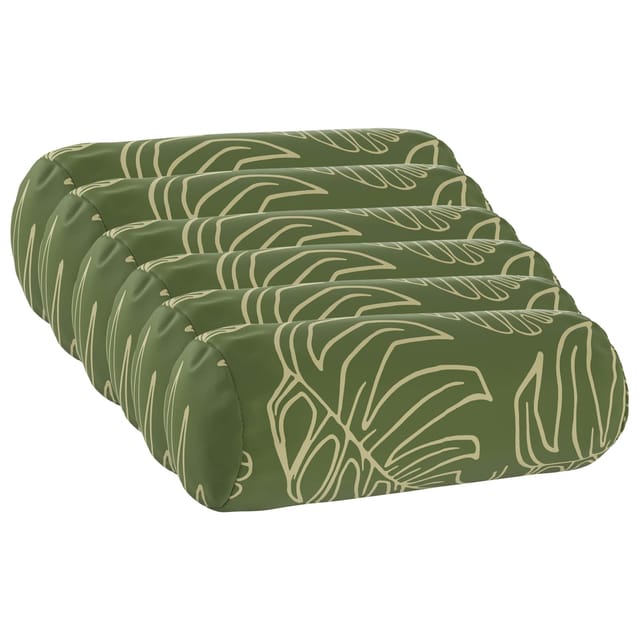 Kissen 6 Stk. Heerlen Blattdesign Ø 15 X 40 Cm Polyester Vidaxl