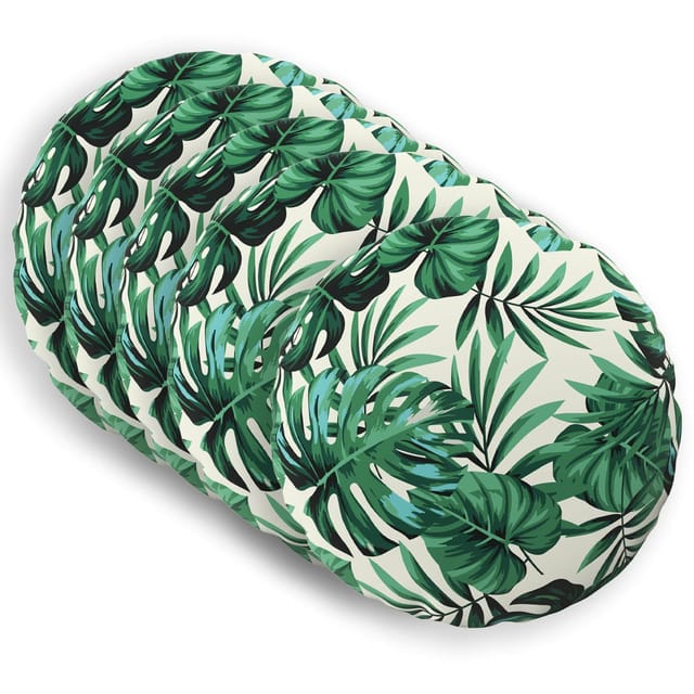 Kissen 6 Stk. Heerlen Blattmuster Ø 50 Cm Polyester Vidaxl