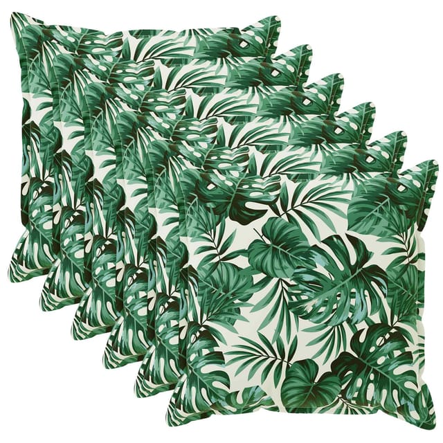 Kissen 6 Stk. Houten Blattmuster 35 X 35 Cm Polyester Vidaxl