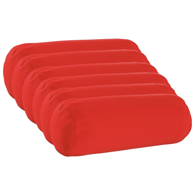 Kissen 6 Stk. Heerlen Rot Ø 15 X 40 Cm Polyester Vidaxl