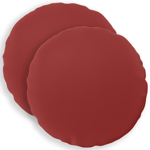Kissen 2 Stk. Heerlen Weinrot Ø 50 Cm Polyester Vidaxl
