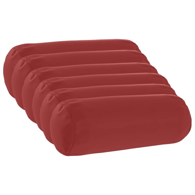 Kissen 6 Stk. Heerlen Weinrot Ø 15 X 40 Cm Polyester Vidaxl