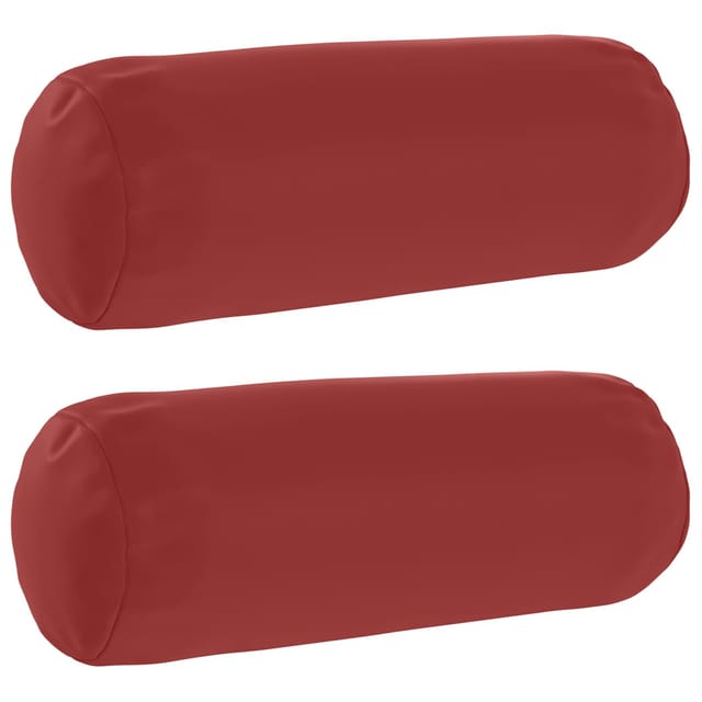 Kissen 2 Stk. Heerlen Weinrot Ø 15 X 40 Cm Polyester Vidaxl
