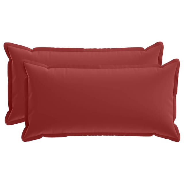 Vidaxl Throw Pillow 2 Pcs Houten Wine Red 40 X 80 Cm Polyester