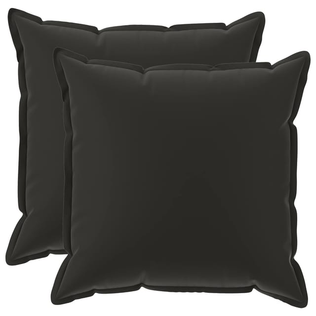 Kissen 2 Stk. Houten Schwarz 55 X 55 Cm Polyester Vidaxl
