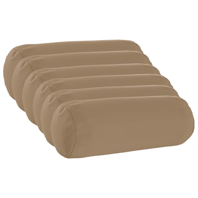 Kissen 6 Stk. Heerlen Taupe Ø 15 X 40 Cm Polyester Vidaxl
