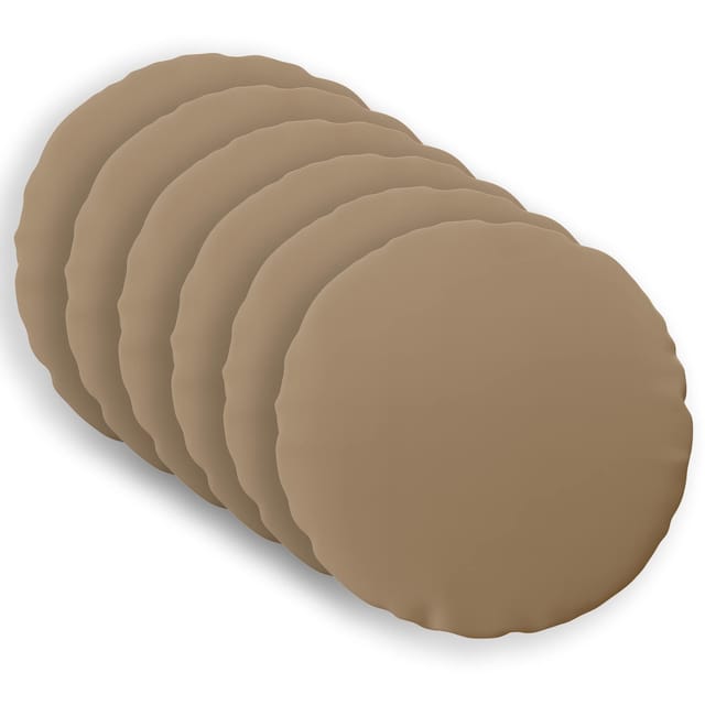 Kissen 6 Stk. Heerlen Taupe Ø 60 Cm Polyester Vidaxl