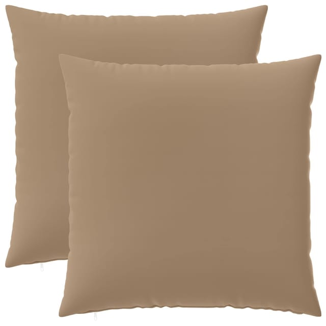 Kissen 2 Stk. Heerlen Taupe 80 X 80 Cm Polyester Vidaxl