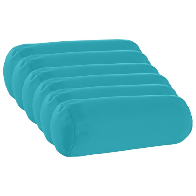 Kissen 6 Stk. Heerlen Türkis Ø 15 X 40 Cm Polyester Vidaxl