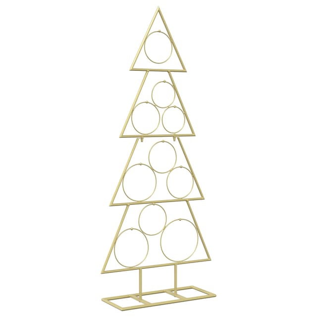 Vidaxl Metal Christmas Tree With Classic Stand Kuopio 90 Cm Steel Gold