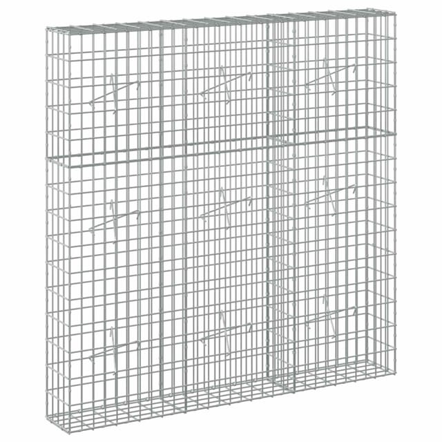Gabione Mit 3,5 Mm Draht Und 5x10 Cm Maschen 150x20x150 Cm Vidaxl