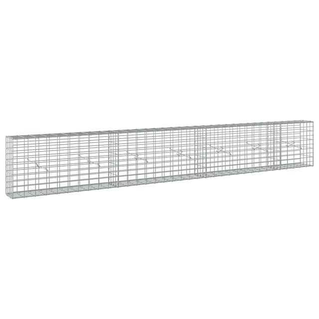 Gabione Mit 3,5 Mm Draht Und 5x10 Cm Maschen 350x20x50 Cm Vidaxl