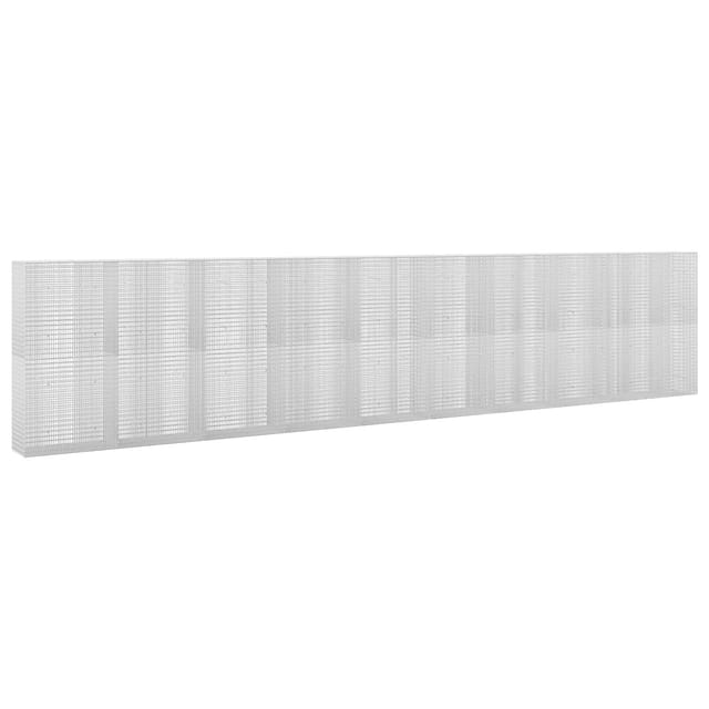 Gabione Mit 5 Mm Draht Und 5x2,5 Cm Maschen 950x50x200 Cm Vidaxl