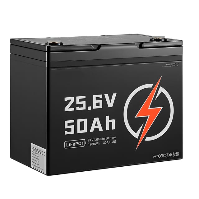Mophorn 24 V 50 Ah Lifepo4 Lithiumbatterie Mit Bluetooth, Langlebiger Deep-cycle-akku, Integriertes 30 A Bms, Untertemperaturschutz, Über 4000 Ladezyklen, Max. 1280 Wh, Ideal Für Wohnmobile