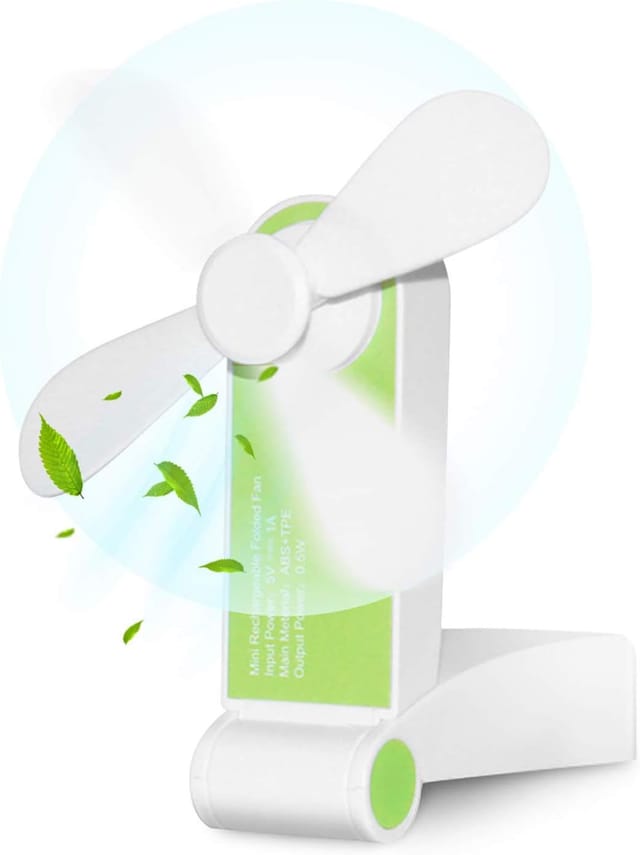 Mini Ventilateur Pliable Portable Rechargeable Usb, Poche Personnel Pour Bureau, Maison Et Extérieur, Petite Taille