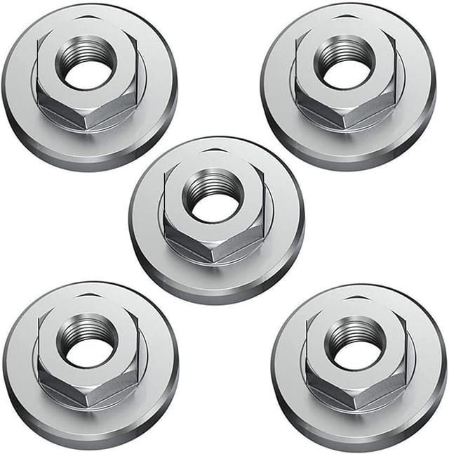 Lot De Cinq Écrous De Blocage Rapide Pour Meuleuses D Angle Accessoires De Fixation Pour Outillage Électrique