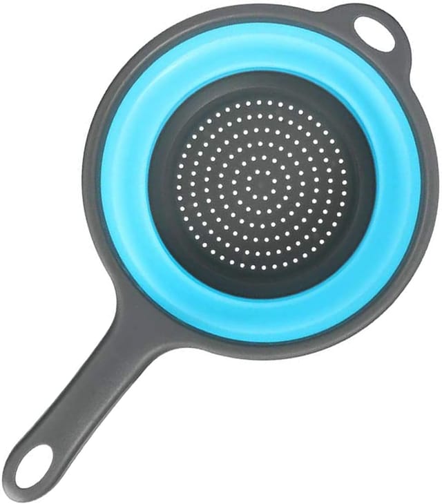 Passoire De Cuisine Pliable En Silicone Avec Manche Pour Pâtes Et Légumes Égouttoir Gain De Place Pour Petits Espaces