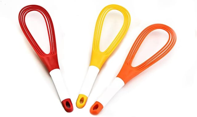 Lot De 3 Fouets Pliants En Silicone, Ballons À Main Pour Mélanger, Battre Et Émulsionner, Accessoires De Cuisine Pratiques