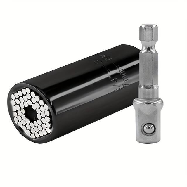 Kit Clés À Douille Chromée 7-19mm - Multifonction Portable Avec Outils De Réparation