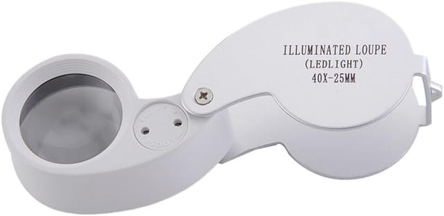 Loupe Grossissante Quarante Par Vingt Cinq Millimètres Avec Éclairage Led Pour Bijoutier Et Horloger Outil De Précision Professionnel