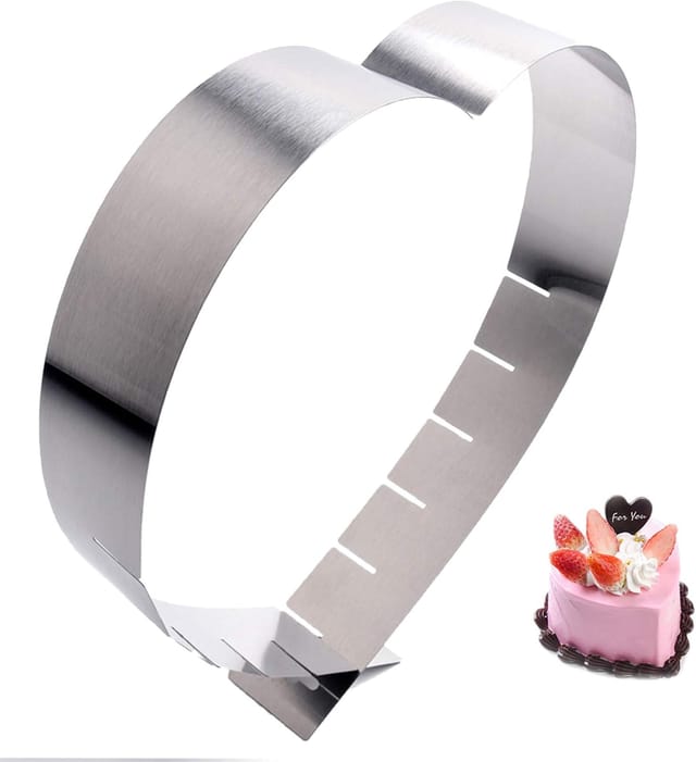 Anneau À Mousse Réglable En Acier Inoxydable Forme Cœur Pour Gâteaux Et Pizzas Moule Pour Entremets Et Desserts Accessoire De Pâtisserie