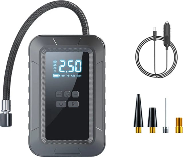 Gonfleur De Pneu Portable Cent Cinquante Psi Avec Led Arrêt Automatique Pour Voiture Moto Vélo Ballon