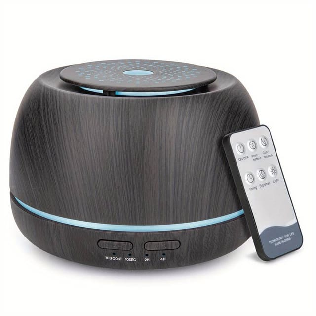 Humidificateur D'Ambiance À Brume Froide Effet Bois 300 Ml, Lampe D'Aromathérapie Usb Pour Voiture, Appareil D'Aromathérapie Par Atomisation Ultrasonique