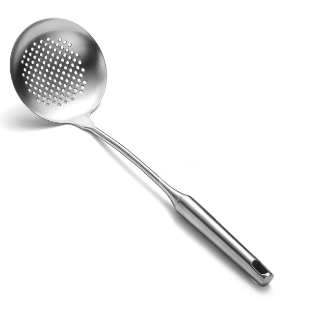 Écumoire De Cuisine En Acier Inoxydable De 38 Cm, Avec Poignée Ergonomique Et Trous De Suspension, Récupérateur De Déchets Pour La Cuisine.